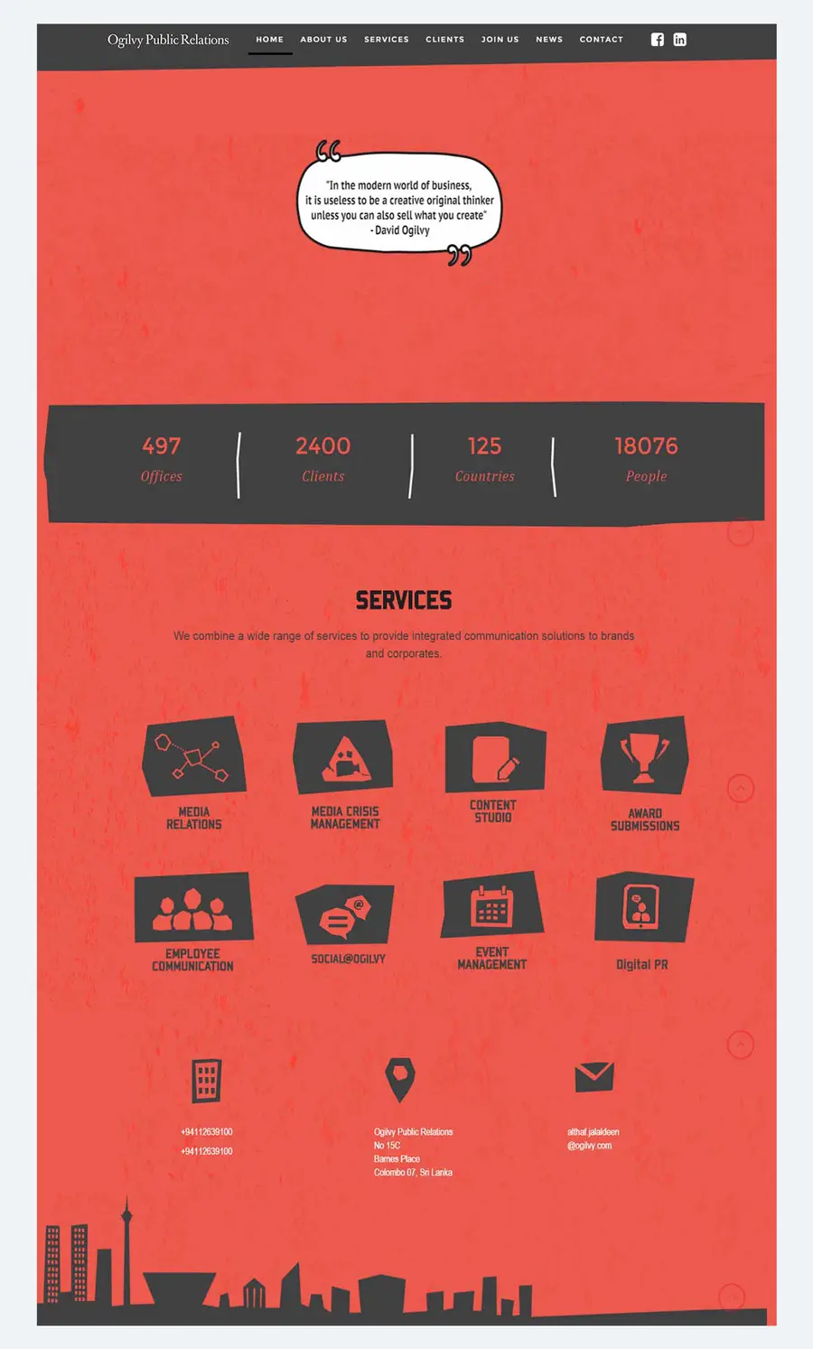 Ogilvy Public Relations full page design